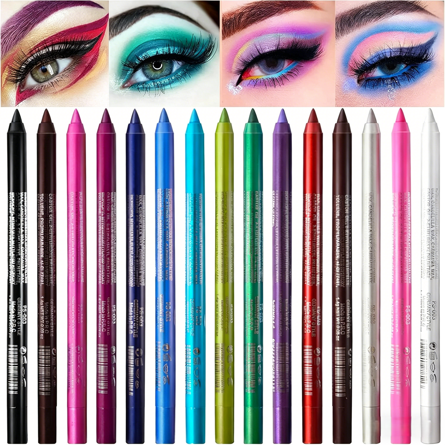 10 Colorful Gel Eyeliner Pens π Waterproof, Smooth & Long-Lasting-EV
