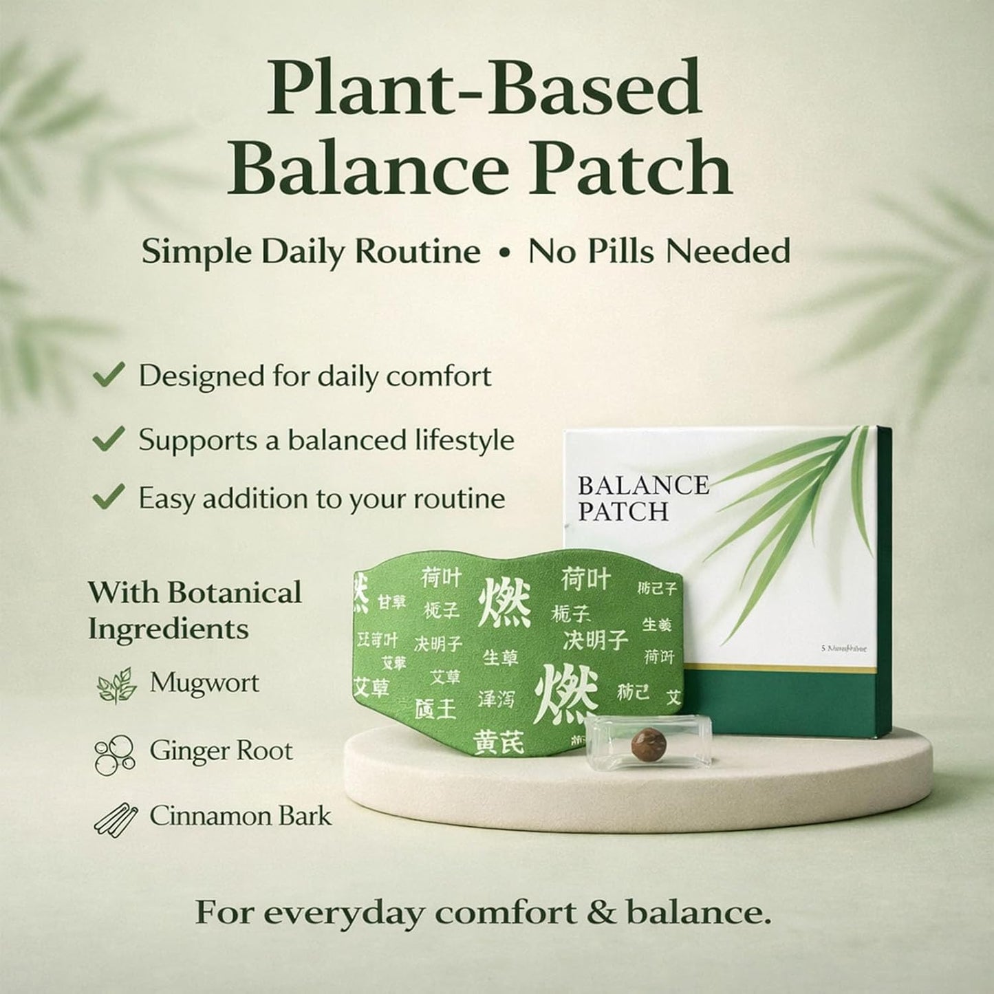 Natural Plant‑Based Patch That Targets Belly Puffiness!