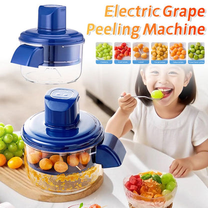 Electric Grape, Garlic & Cherry Tomato Peeler | Rechargeable Hands-Free Skin Remover for Small Fruits & Veggies